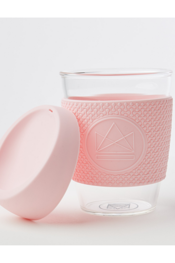 Neon Kactus Coffee Cup | Glass | Reusable | Pink | 12oz - LiveWell