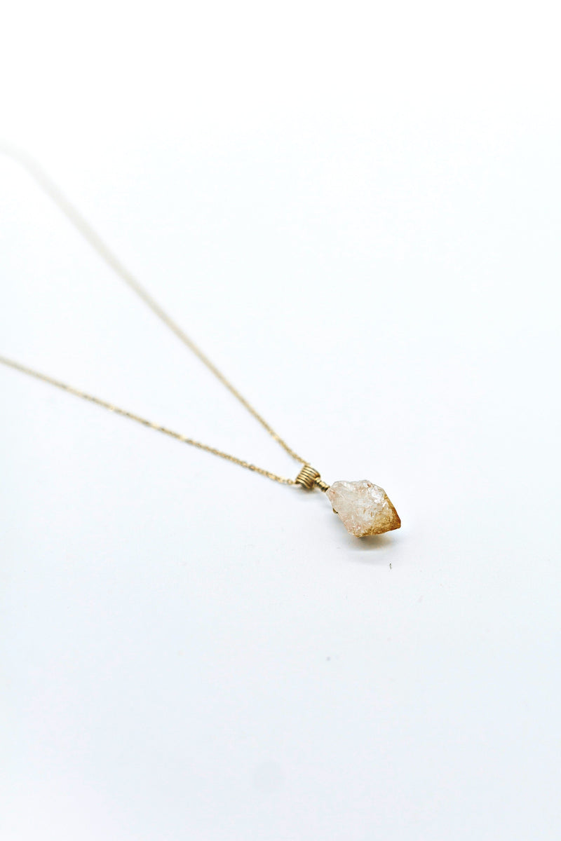 Citrine Pendant | Gold Plated | Positive Chakra Jewellery| Your Piece Or Mine