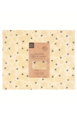 Sustainable Food Wraps | Beeswax | Bee Pattern | Extra Large Bread Wrap - LiveWell