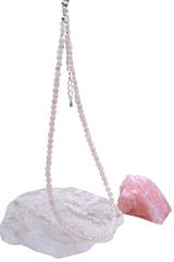 Rose Quartz Crystal Necklace | Self Love Chakra Jewellery| YPOM