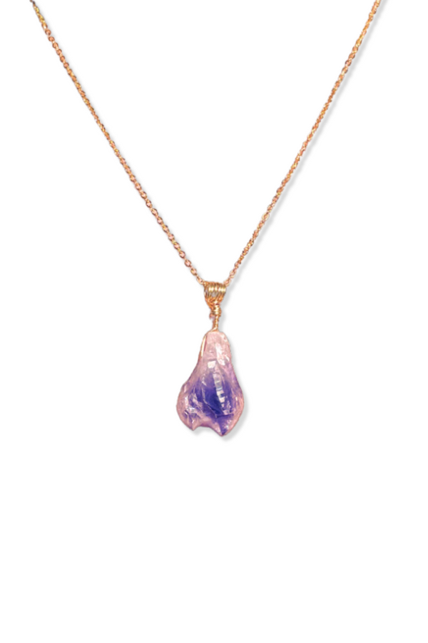Amethyst Necklace | Gold Plated | Balance, Harmony, and Protection | Your Piece Or Mine - LiveWell