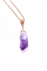 Amethyst Necklace | Gold Plated | Balance, Harmony, and Protection | Your Piece Or Mine