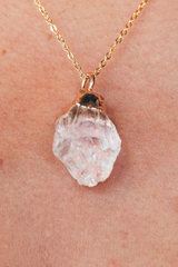 Clear Quartz Pendant | Gold Plated | Crystal Jewellery