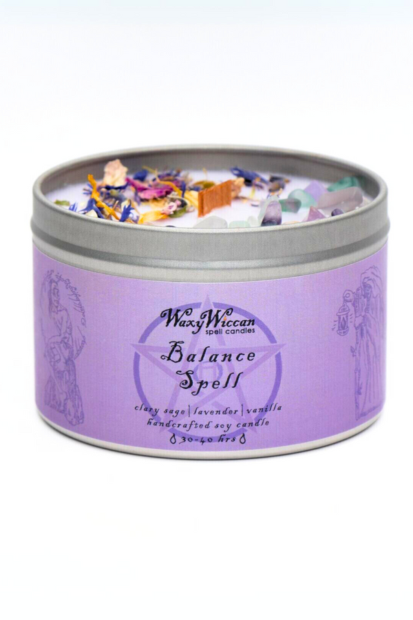 Balance Spell Candle: Crystal Infused Candle for Harmony and Peace - LiveWell