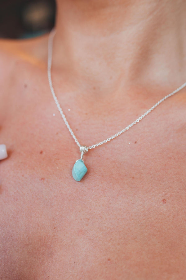 Turquoise Pendant | Sterling Silver | Calming Chakra Jewellery