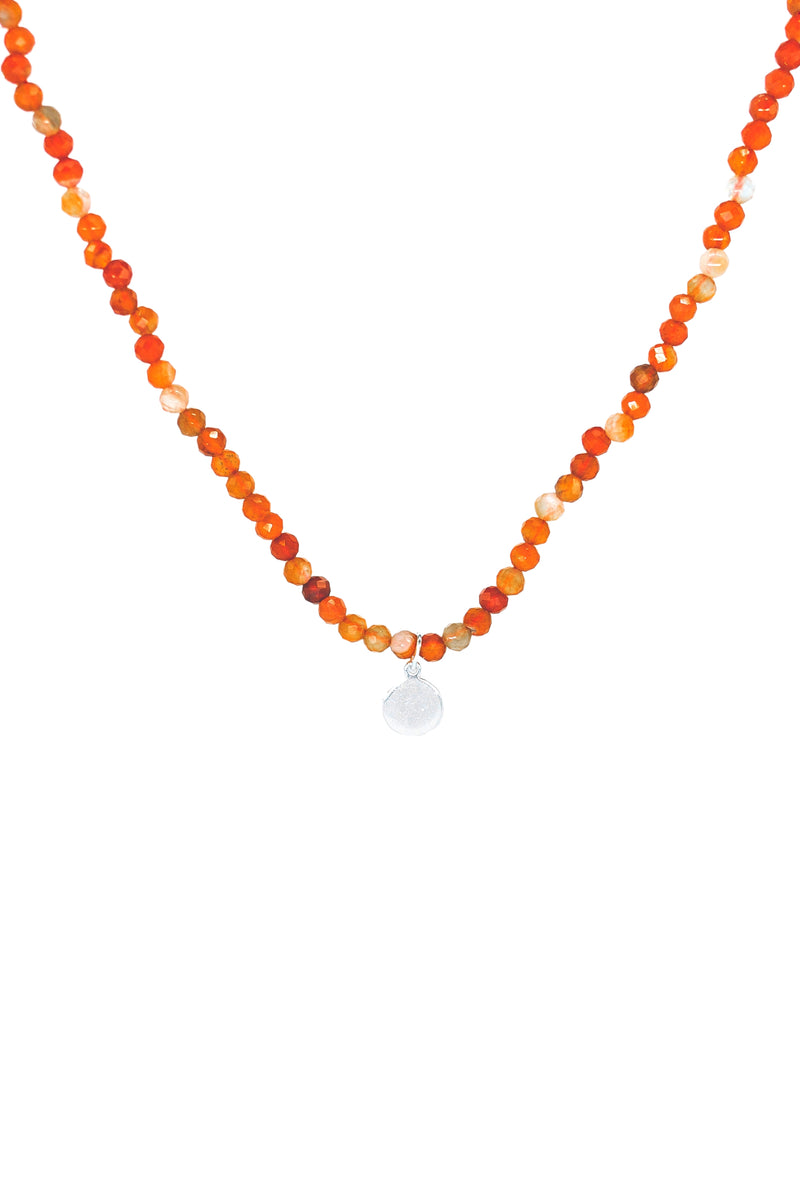 Carnelian Crystal Necklace | Sagittarius Zodiac Collection | Handmade Crystal Jewelry | Boost Confidence, Self-Worth, and Power | LiveWell