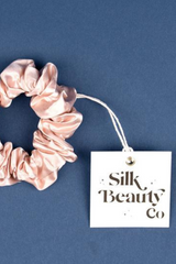 100% Silk Hair Scrunchie | Rose Gold