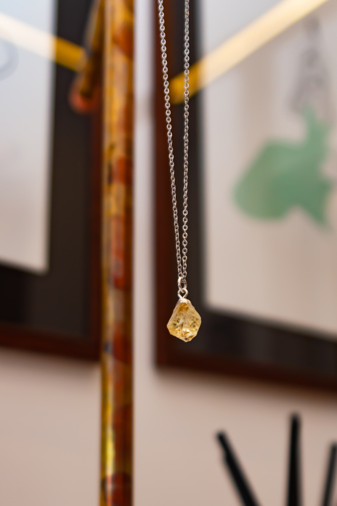 Hera Citrine Necklace - Silver Plated - The Studio (6603149639743)