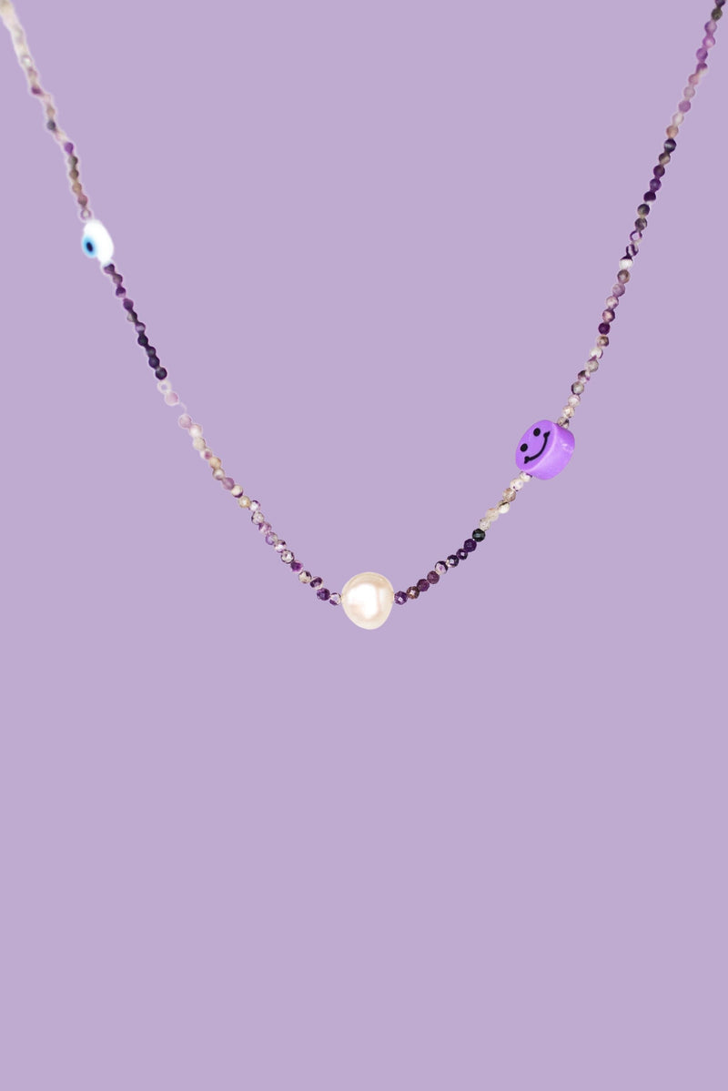 Sugilite Protection Necklace | Smile Collection | Handmade Crystal Jewelry | Spiritual Protection, Chakra Alignment, Spiritual Awareness | Your Piece Or Mine