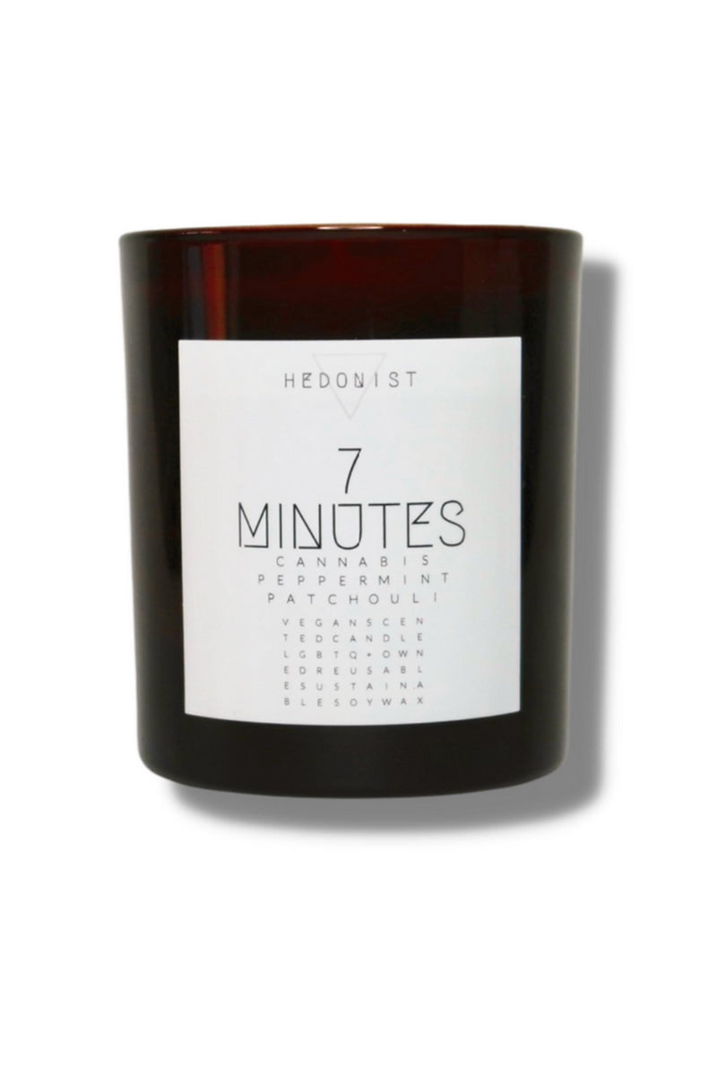 7 Minutes by Hedonist |  Earthy Yet Floral Scented Candle | Crystal Inspired Hand Poured Candle with 60 Hour Burn Time | Vegan