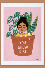 Sakina Saidi Wall Print | You Grow Girl | A4 - LiveWell