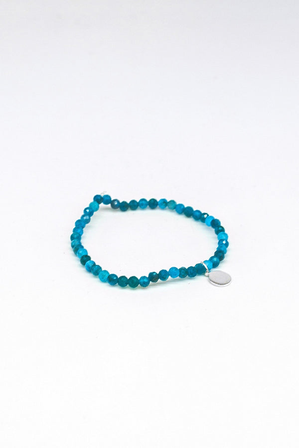 Blue Apatite Crystal Bracelet | Libra Zodiac Collection| LiveWell