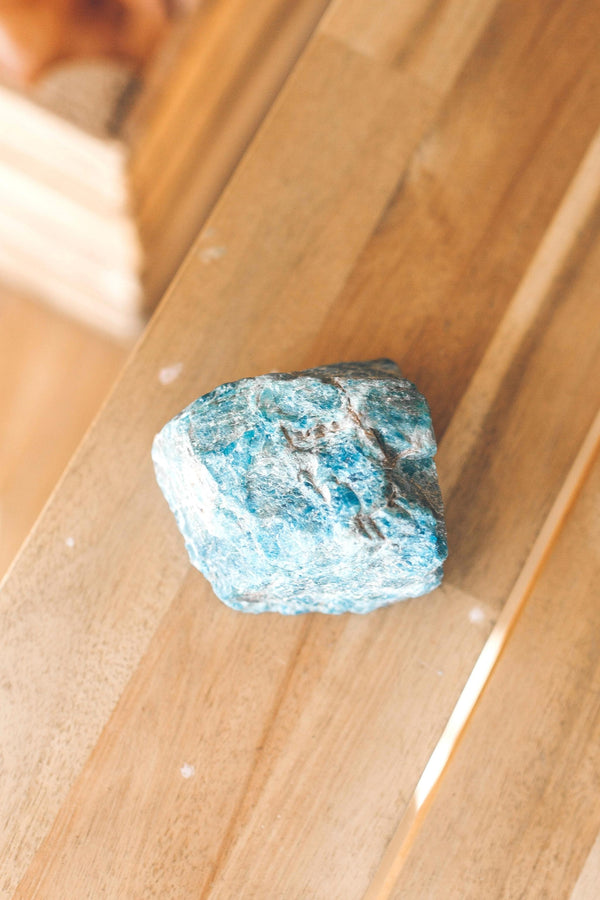 Raw Apatite Crystal Blue | Creativity Stone