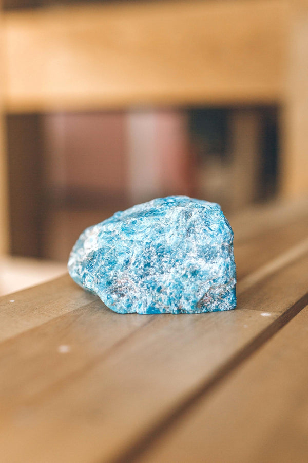 Raw Apatite Crystal Blue | Creativity Stone