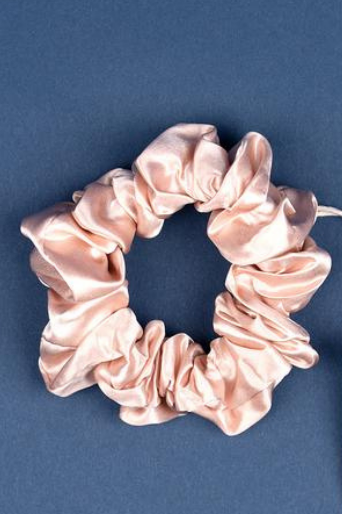 100% Silk Hair Scrunchie | Rose Gold