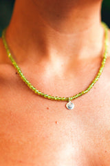 Peridot Crystal Necklace | Leo Zodiac Collection | Handmade Crystal Jewelry | Connects to Heart Chakra, Protects Against Negativity, and Removes Blockages to Abundance