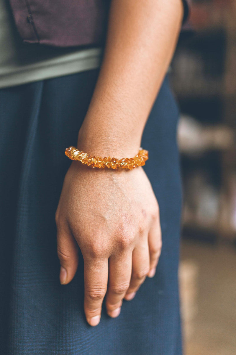 Amber Crystal Bracelet | Balancing Chakra Jewellery