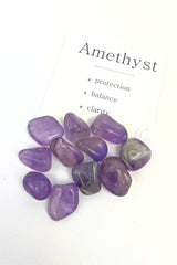 Amethyst Crystal Tumblestone | Chakra Stone | Release Anxious Energy