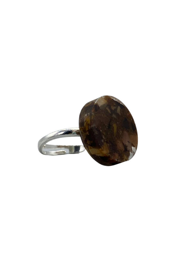 Autumn Leaf Jasper Crystal Ring | Calming Stone | Sterling Silver| Your Piece Or Mine - LiveWell