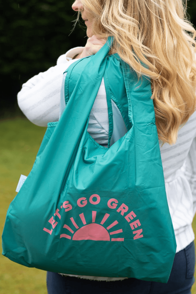 Go Green - 100% Recycled Reusable Bag - Medium - The Studio (6542359396415)