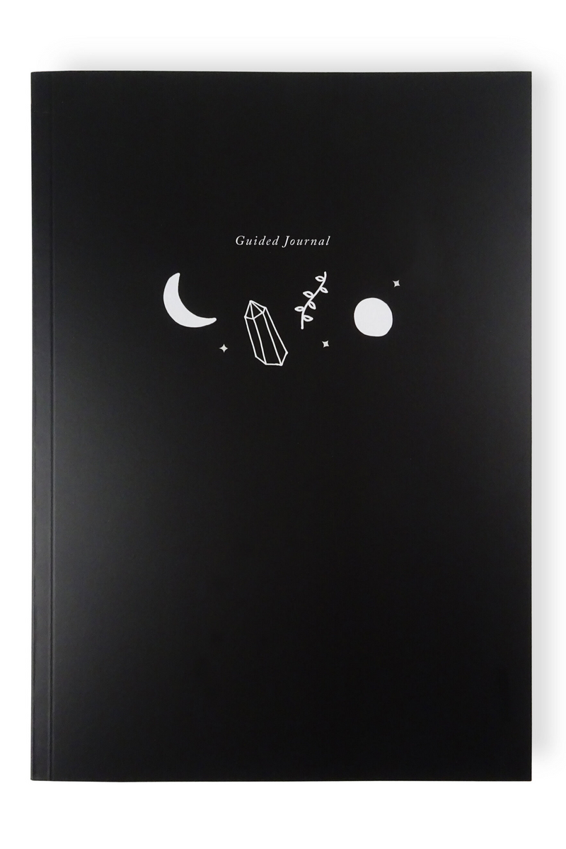 Note And Shine Guided Journal | Black | Manifestation And Mindfulness Journal | Goal Setting