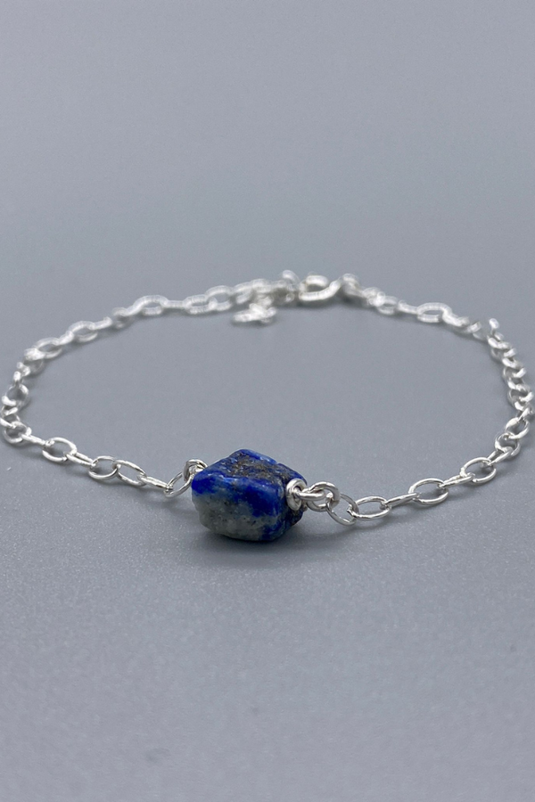Lapis Lazuli Bracelet | Sterling Silver | Protective Crystal Jewellery| Your Piece Or Mine