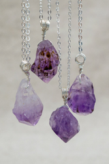 Amethyst Necklace | Silver Chain | Calming Chakra Jewellery| Your Piece Or Mine