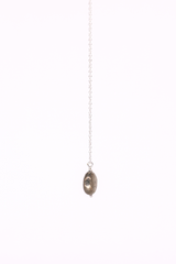 Pyrite Crystal Coin Necklace | Sterling Silver 18 inch Link Chain| YPOM