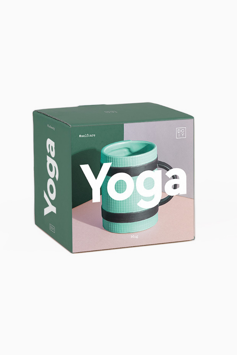 DOIY | Big Yoga Mug | Ceramic Mug | Large | Yoga Mat Style