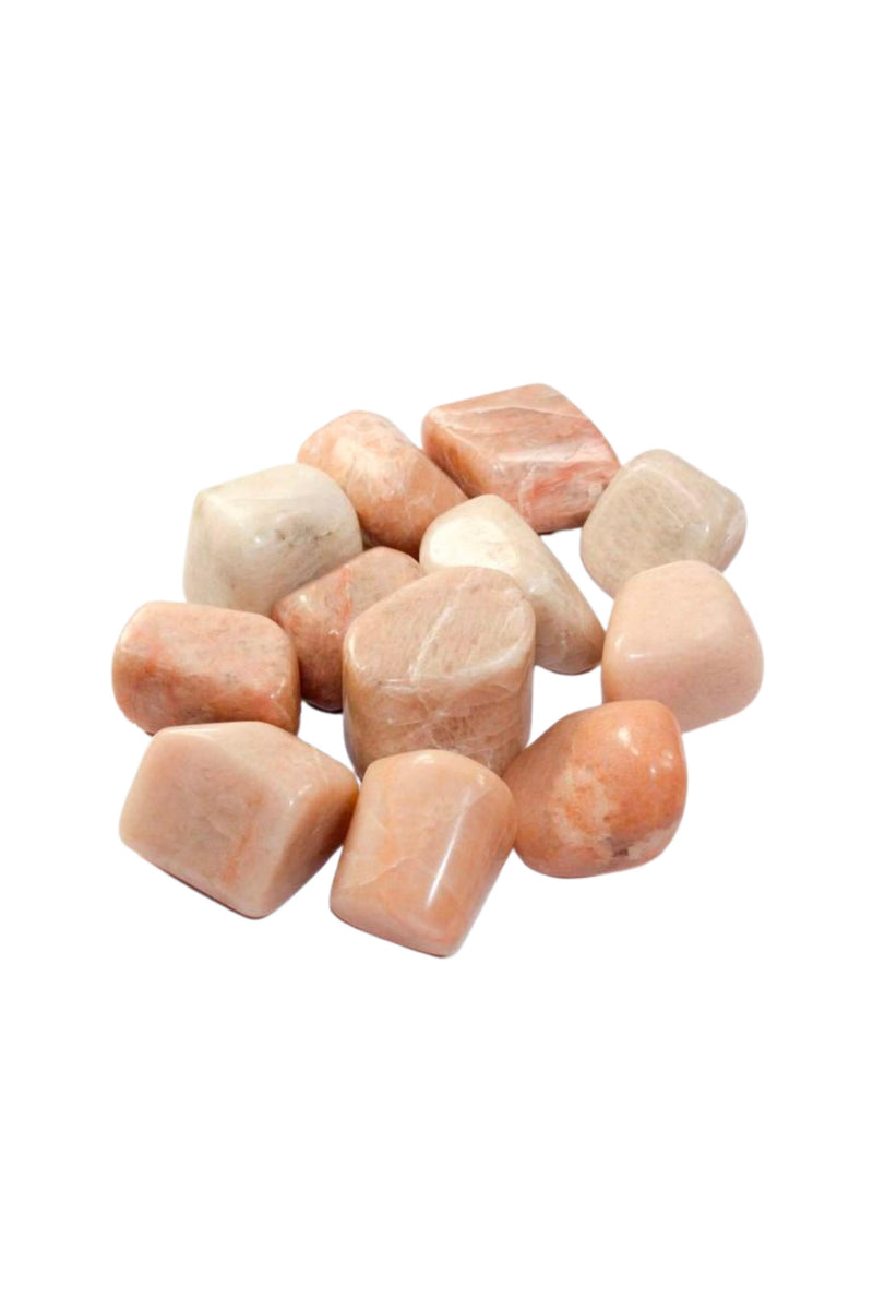 Peach Moonstone Tumblestone | Large | Soothing Chakra Crystal