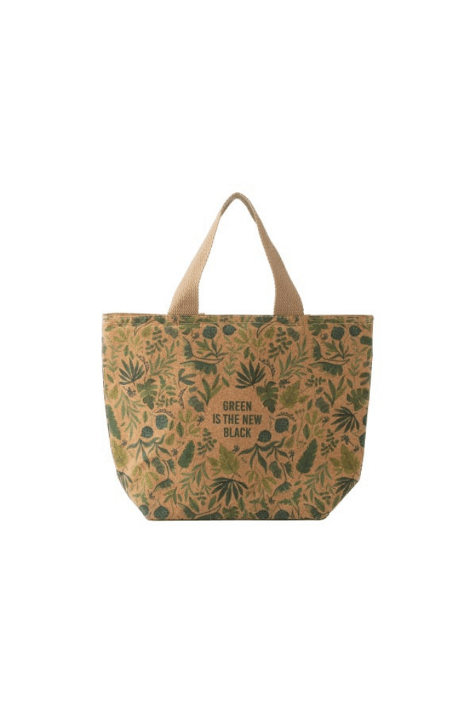 Pure Cork Lunch Bag - Green is The New Black - The Studio (6648810438719)