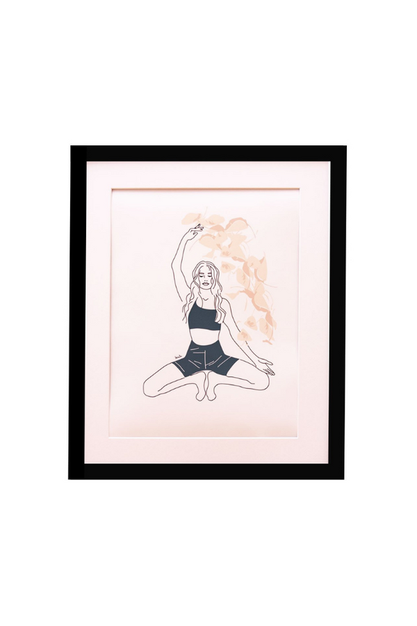 Yoga & Flowers Print (A3 size) - The Studio (6544534110271)