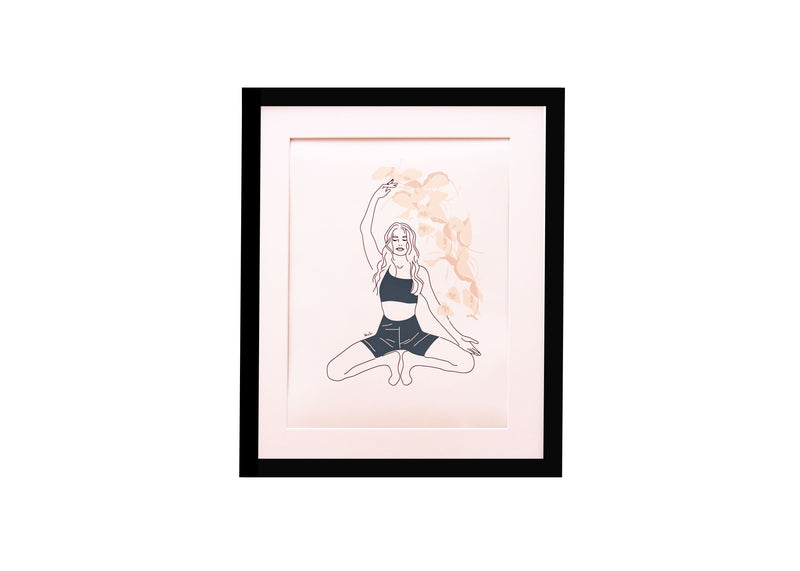 Yoga & Flowers Print (A3 size) - The Studio (6544534110271)