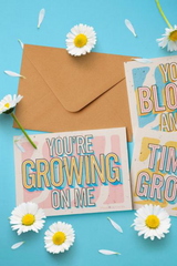Plantable Cards - Eco Friendly Seed Paper - You're growing on me - The Studio (6679754571839)