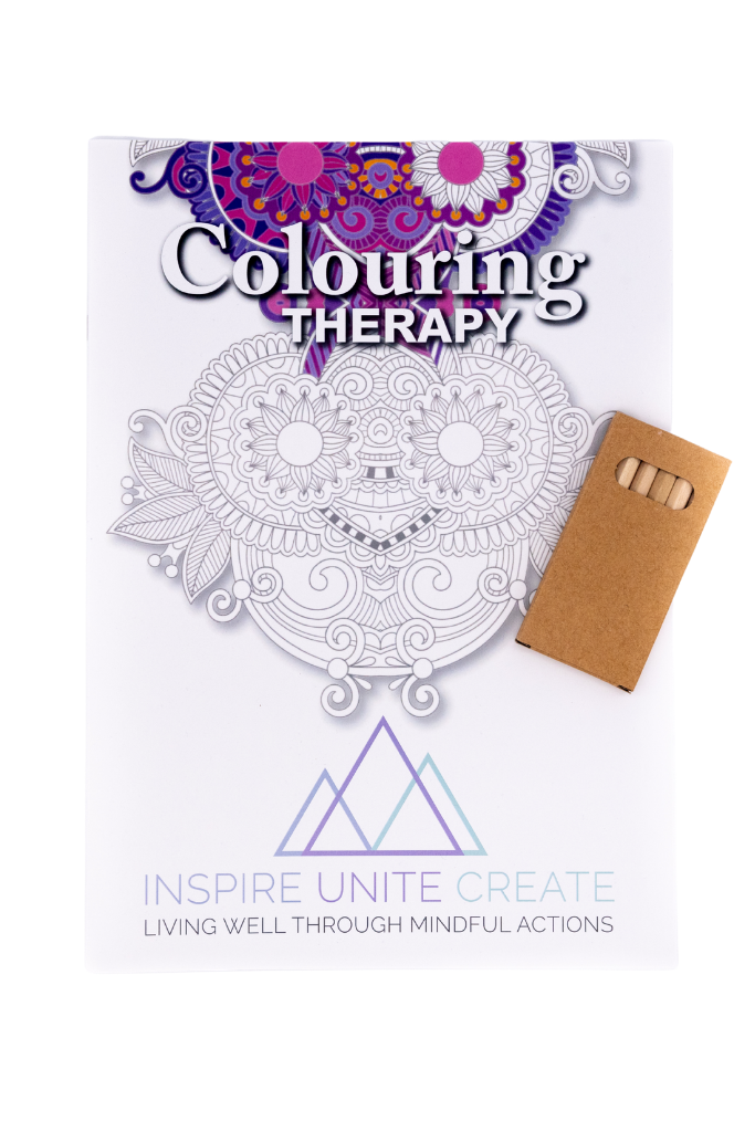 Stress Relief Colouring Book with coloured pencils included ( A4) - The Studio (4813081706559)