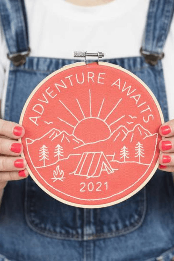 Adventure Awaits Embroidery Hoop Kit - The Studio (6679546724415)