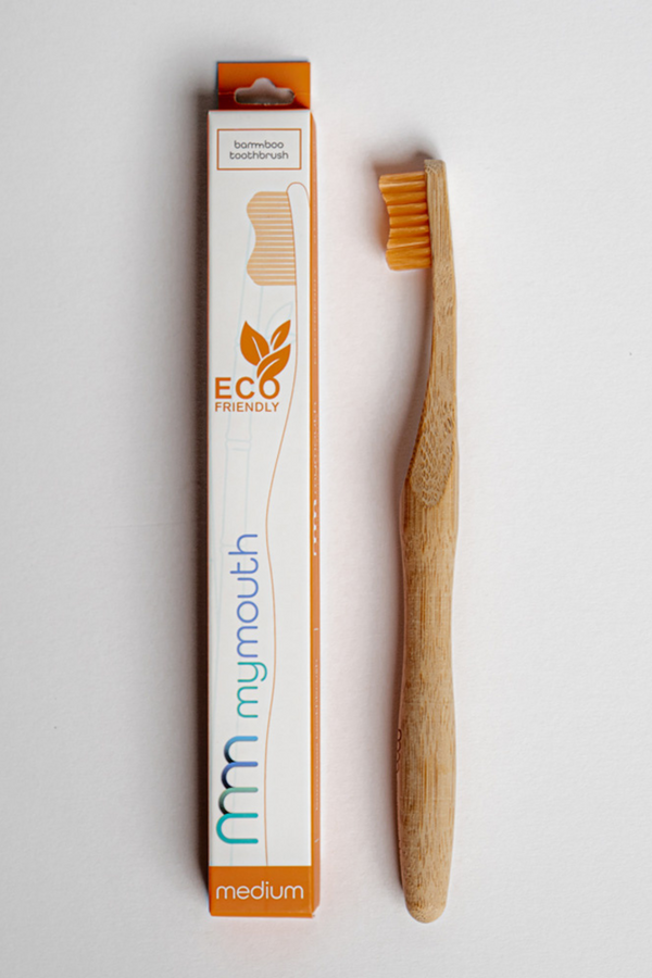 Eco-Friendly Bamboo Toothbrush | Medium | Orange - LiveWell