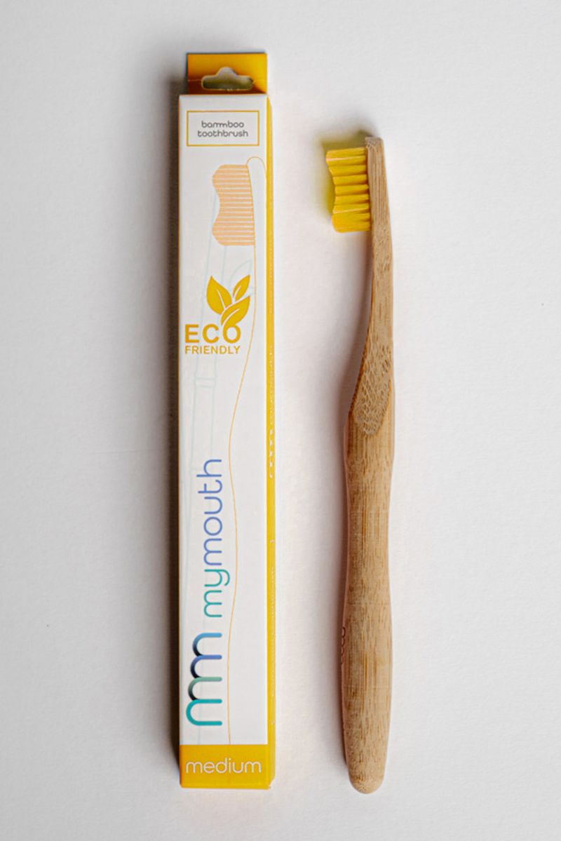 Eco-Friendly Bamboo Toothbrush | Medium | Yellow
