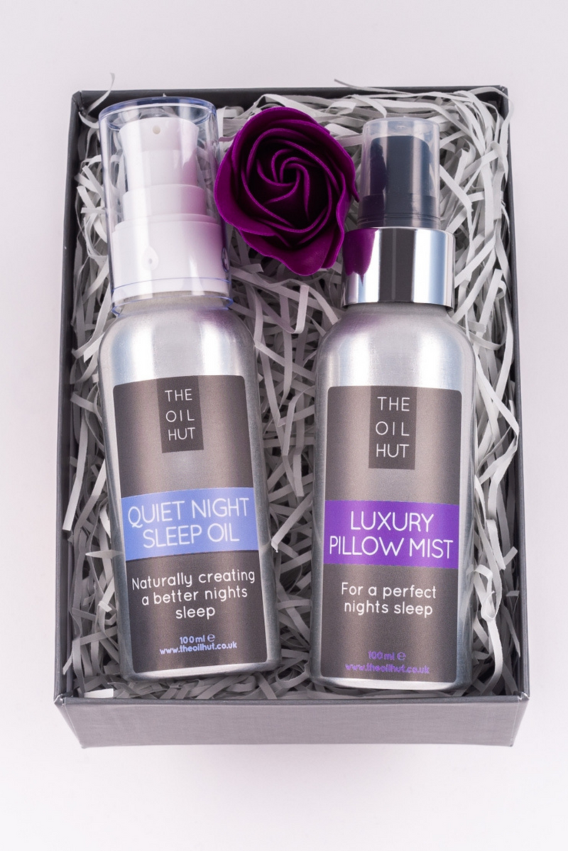 Essential Sleep Gift Set | Pillow Mist, Sleep Body Oil & Soap Flower