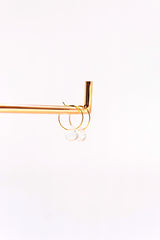Clear Quartz Hooped Earrings | Teardrop | Gold Plated